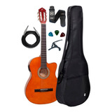 Violão Giannini Start Nf-14 Ceq Natural Kit Capa Acessórios