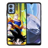 Funda De Hombre Compatible Con Moto E22 Y E22i Goku + Mica