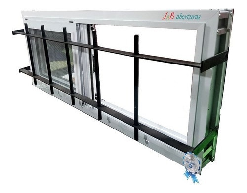 Ventana 120x40 Con Reja Y Mosquitero