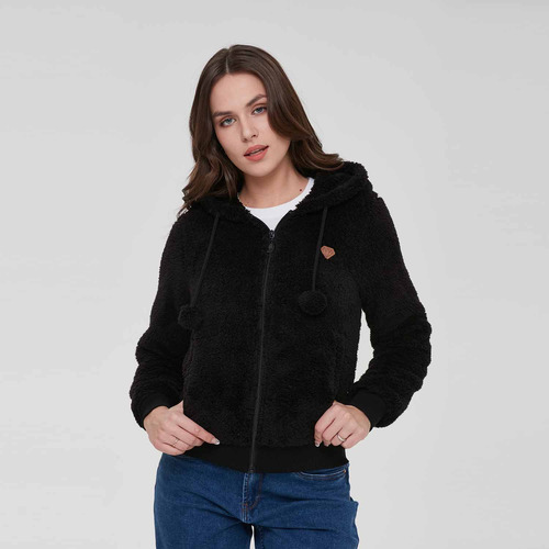 Polar Mujer Pompom Full Negro Fashion's Park