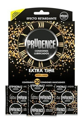 Caja De Condones Prudence Con Retardante Extra Time Con 20