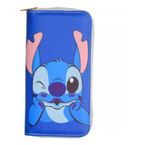 Stitch Cartera Larga Con Diseño De Dibujos Animados, Ranura