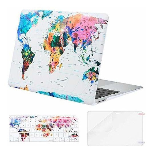 Funda Macbook Air 13  Estampado Mapa Mundial