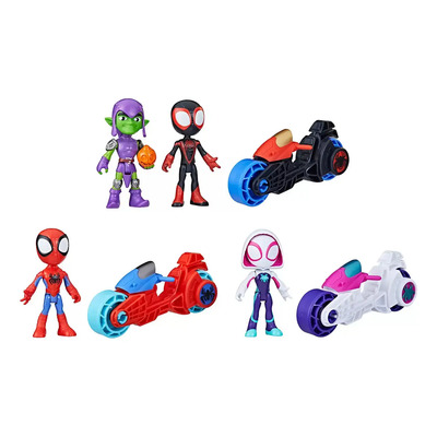 Set Figuras Spidey Amazing Friends Escuadron Motorizado | Envío gratis