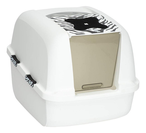 Caja De Arena Para Gatos Catit Jumbo Con Capucha White Tiger