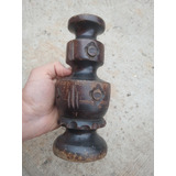 Antigua Columna Madera Tallada Repuesto Lampara Etc 22cm Alt