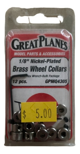 Great Planes Brass Wheel Collars Gpmq4305 Radio Control