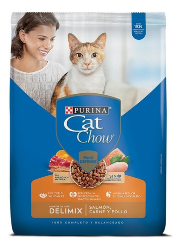 Alimento Cat Chow Defense Plus  Cat Chow Delimix Defense Plus S Para Gato Adulto Todos Los Tamaños Sabor Mix En Bolsa De 10kg