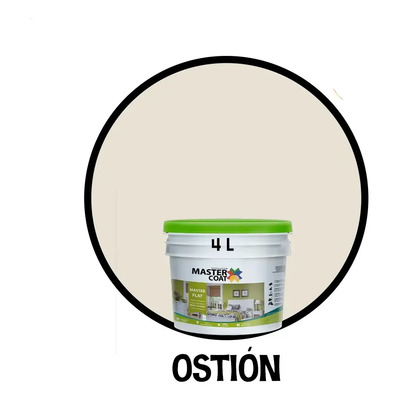 Pintura de agua Master Coat mate ostión antihongos interior-exterior 4L | Envío gratis