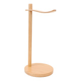 Soporte Curvo Para Auriculares De Madera Con Pantalla Para J