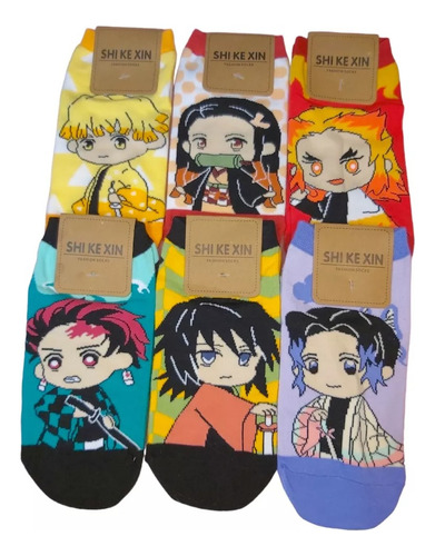 Pack Calcetines Demon Slayer Anime Kimetsu No Yaiba