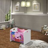 Bau Caixa Organizadora Brinquedo Infantil Peppa E George Mdf