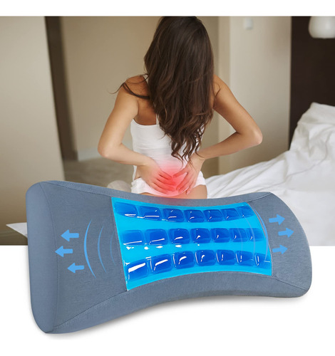 Almohada De Apoyo Lumbar De Gel Para Aliviar La Cama, El Dol