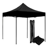 Toldo Azul 3x3 M  Plegable Exterior Impermeable Reforzado Color Negro