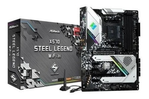 Placa Mãe Asrock X570 Steel Legend Wifi Ax Am4 Ddr4