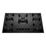 Cooktop 5 Bocas A Gás Atlas U.top Tripla Chama Preto Bivolt