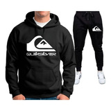 Conjunto Moleton Quiksilver Abrigo Canguru Masculino Feminin