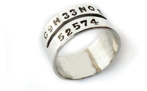 Anillo Plata 2 Nombres Frases Letras Personalizado Unico