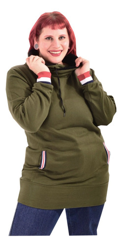 Hoodies Mujer Buzo Largo Invierno Abrigado Fitness Training