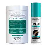 Pro.k Queratina Prohall 200ml + Btox 1kg Blend Repair + Brin