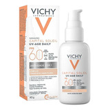 Protetor Solar Facial Vichy Uv-age Daily Sem Cor Fps 60 40g
