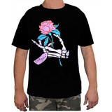 Camisa Camiseta Masculina Estampa Caveira Osso Esqueleto 27