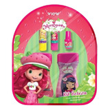 Combo Maquiagem Infantil Mochila Esmalte Shampoo Moranguinho