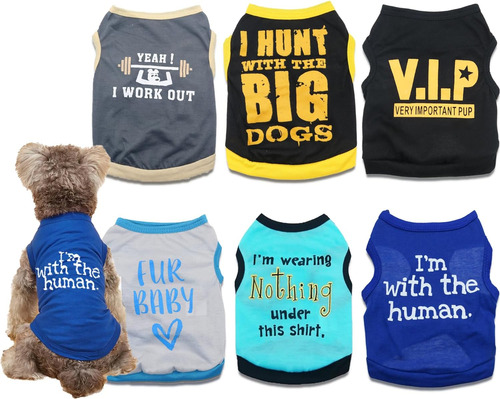 6 Paquetes De Poleras Para Cachorros De Perros Pequeños, Rop