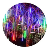 Cascata Chuva Gelo 8 Tubos Super Leds Color Dupla Face 50 Cm