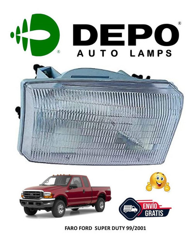 Faro Izquierdo Ford F-250 Super Duty 99-05 Depo Foto 3