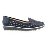 Calzado Zapato Dama Mujer Vicenza 4407 Casual Perforado Azul