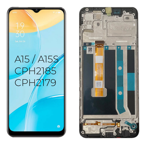 Pantalla Lcd Con Marco For Oppo A15 Cph2185 A15s Cph2179 A