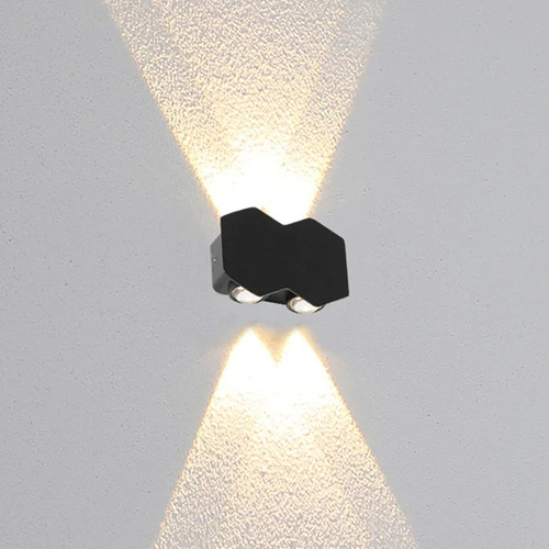 Aplique Led 4w De Pared Bidireccional Luz Calida Ip65 Doble