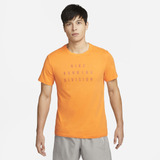 Playera De Running Hombre Nike Dri-fit Run Division Naranja