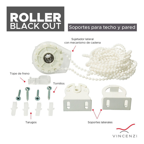 Cortina Roller Black Out Térmico 2.4 X 2.3 Blanco R5766