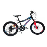 Mountain Bike Infantil Raleigh Rowdy R20 22  7v Frenos De Disco Mecánico Cambios Shimano Y Shimano Tourney Tz400 Color Negro/azul/rojo Con Pie De Apoyo  