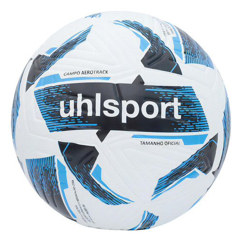 Bola De Futebol Campo Uhlsport Aerotrack - Branco E Azul