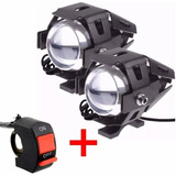 Par Farol Milha Universal Led U5 Auxiliar Moto 12v Tip Xenon