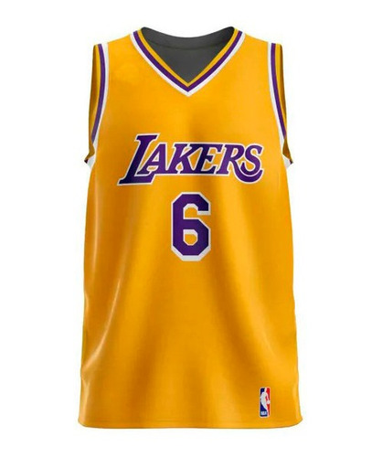 Camiseta Basquet Nba Angel Lakers Lebron James 6 Lic Oficial