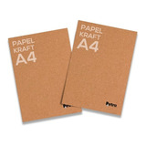 Papel Kraft Natural A4 - 180g/m2 Com 500 Folhas