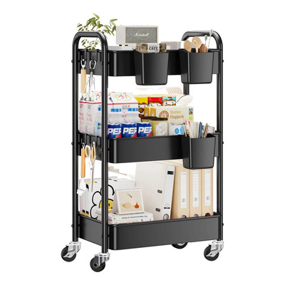 Carrito Organizador Multiusos 3 Niveles Con Ruedas-negro | MercadoLibre