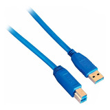 Cabo Usb 3.0 1,80m Plug A/b Newlink Cb201 Cor Azul