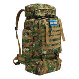 Mochila Camping Tactica Militar Viaje Mochilero Trekking Color Camuflaje