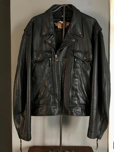 Chamarra Harley Davidson Original Talla 3 X L Piel Genuina