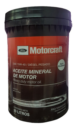 Aceite  Motor 15w40 Motorcraft Balde 20 Litros Camion