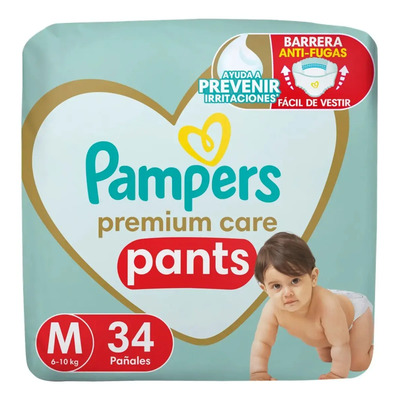 Pañales Pampers Premium Care Pants M x 34 unidades | MercadoLibre