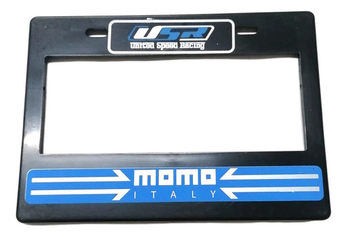 Porta Placa Moto Universal Placa Grande Momo Italy Azul