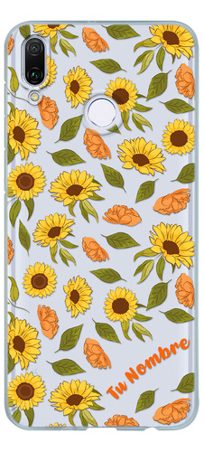 Funda Para Huawei Para Mujer Girasoles Personalizada Nombre