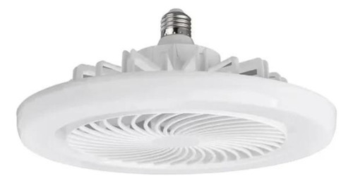 2 Ventilador Lampada Teto Led E27 30w Colorida Controle 