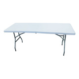 Mesa Camping Portátil Vira Maleta 1,8 M 6 Pessoas 93x74cm